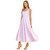 Women's TCEC Gingham Strap Sleeve Midi Dress - Lavender Side