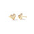 Kendra Scott Holland Gold Heart Stud Earrings - White Cubic Zirconia Main
