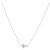 Girls' Jane Marie Rolo Chain Ball Cross Necklace - White Gold Main