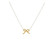 Girls' Jane Marie Rolo Chain Ball Bow Pendant Necklace - Gold Main