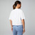 Women's Fabletics 100% Cotton Boxy Tee Classic White Back