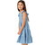Girls Hayden Ruffle Button Down Tiered Dress - Light Denim Side