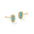 Kendra Scott Mini Ellie Stud Gold Earrings - Light Teal Kyocera Opal Kendra Scott Mini Ellie Stud Gold Earrings - Light Teal Kyocera Opal