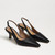 Women's Sam Edelman Bianka Black Leather  Slingback Pump Heel