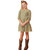 Girls' Hayden Eyelet Crochet Patterned Scallop Hem Half Sleeve Dress - Sage Full Model