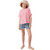 Girls' Hayden Raw Edge Triblend Knit Dolman Short Sleeve T-Shirt Pink Full Model