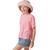 Girls' Hayden Raw Edge Triblend Knit Dolman Short Sleeve T-Shirt Pink Side