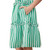 Girls Hayden Ruffle Trim Poplin Stripe Spaghetti Strap Dress - Green Pocket Detail