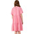 Girls' Hayden Washed Tencel V Neck Short Sleeve Tiered Dress - Pink Back