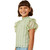 Girls' Hayden Ruffle Shoulder Short Sleeve Top - Sage Side