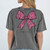 Women's Simply Southern Camo Bow Washed Coal T-Shirt model