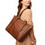 Fossil Carlie Leather Tote Bag - Brown Shoulder Carry