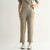 Women's Mono B Laguna Soft Drape Cropped Pants Warm Grey Front