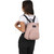 JanSport Half Pint Mini Backpack Misty Rose  Model Carrying JanSport Half Pint Mini Backpack Misty Rose  Model Carrying