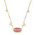 Kendra Scott Gold Mickey Mouse Elisa Short Pendant Necklace - Hot Pink Drusy Back Detail Kendra Scott Gold Mickey Mouse Elisa Short Pendant Necklace - Hot Pink Drusy Back Detail