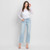 Women's Vervet High Rise Slim Fit Wide Leg Jeans - Meritorious  Light Blue Model
