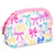 Girls' Iscream Oval Cosmetic Bag - Pretty Bows Multi Colored Bows Pink Trim