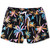 Boys' Chubbies The Black Light Nights Swim Trunks Black Palms Swatch