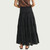 Women's Mustard Seed Drawstring Detail Tiered Maxi Skirt Black Back
