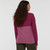 Women's Cotopaxi Amado Fleece Half Zip Pullover Jam Fig Purple Back Model