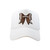 Women's Katydid Football Bow Coquette Foam Trucker Hat White Front