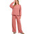 Women's Zenana Slub Long Sleeve Top And Pants Lounge Set Winter Rose Pink Front Women's Zenana Slub Long Sleeve Top And Pants Lounge Set Winter Rose Pink Front