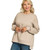 Women's Zenana Fleece Boyfriend Sweatshirt - Plus Size Ash Mocha Tan Front Women's Zenana Fleece Boyfriend Sweatshirt - Plus Size Ash Mocha Tan Front