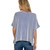 Women's Zenana Ribbed Oversized Short Sleeve Top Light Navy Back