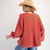 Women's Easel Textured Thermal Top Poppy Red Back