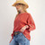 Women's Easel Textured Thermal Top Poppy Red Side