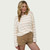 Women's Blu Pepper Long Sleeve Crew Neck Top - Cream  Front