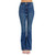 Women's Cello 2 Button Flare Denim Jeans - Dark Denim Front