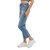 Women's Cello High Rise Mom Crop Dneim Jeans - Medium Blue Side