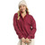 Women's Umgee Half Snap Pullover Burgundy Red Front