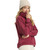 Women's Umgee Half Snap Pullover Burgundy Red Side