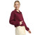 Women's Umgee LuxeKnit Half-Zip Pullover Burgundy Red Side