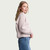 Women's Barefoot Dreams CozyChic Dolman Sleeve Collared Pullover - Stone White Side