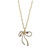 Girls' Jane Marie 18K Gold Plated Twist Necklace With Gold Bow Pendant Main
