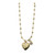 Jane Marie 18K Gold Plated Beaded Necklace With Heart Pendant Detail