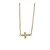 Girls' Jane Marie 18K Plated Gold Necklace With Sideways Cross Detail
