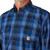 Men's Carhartt Chambray Button Down Plaid Big & Tall Navy Shirt pocket