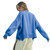 Women's Wishlist Drop Shoulder Solid Sweater Pacific Blue Back