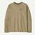 Men's Patagonia Long Sleeve Casting Logo Pumice Responsibili-Tee front
