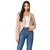 Women's Softies Waffle Marshmallow Cocoon Cardigan Coco Brown Front