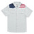 Men's Burlebo Short Sleeve Performance Western All American Gray Shirt