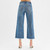 Women's Risen Tummy Control Mid Rise Crop Wide Leg Jeans Medium Back