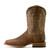 Men's Ariat Rock Ridge Wide Square Toe Western Boots - Saddle Brown Side
