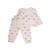 Infant/Toddler Girls' RuffleButts Flutter Sweatshirt Jogger Set Heather Oatmeal Ribbons Main