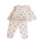 Infant/Toddler Girls' RuffleButts Flutter Sweatshirt Jogger Set Heather Oatmeal Ribbons Back