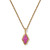 Kendra Scott Adeline Vintage Gold Short Pendant Necklace - Dark Fuchsia Magnesite Main